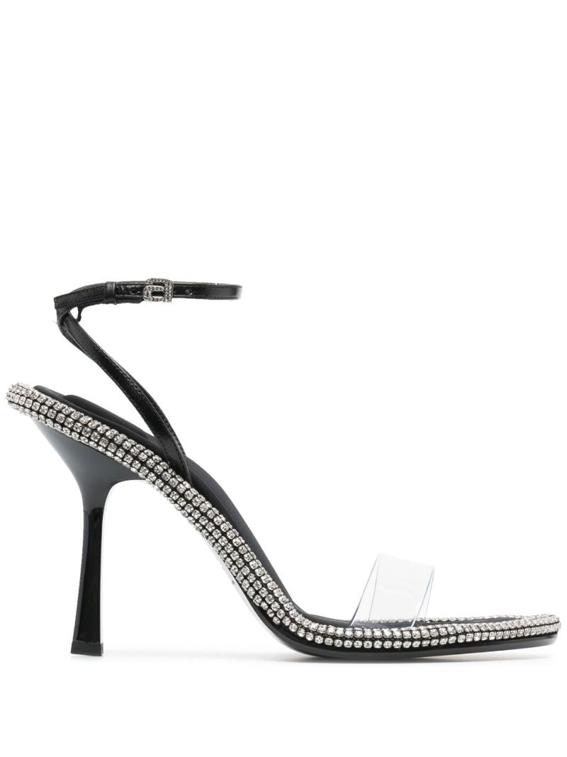 Black Nima 105 Leather Sandals