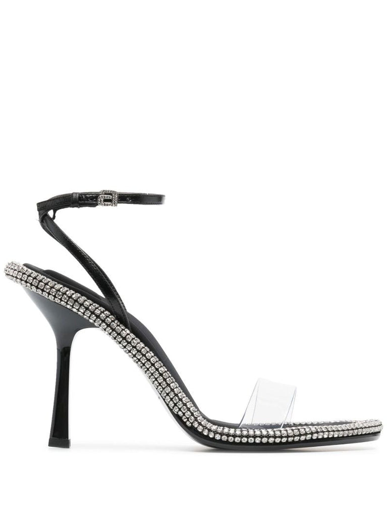Black Nima 105 Leather Sandals
