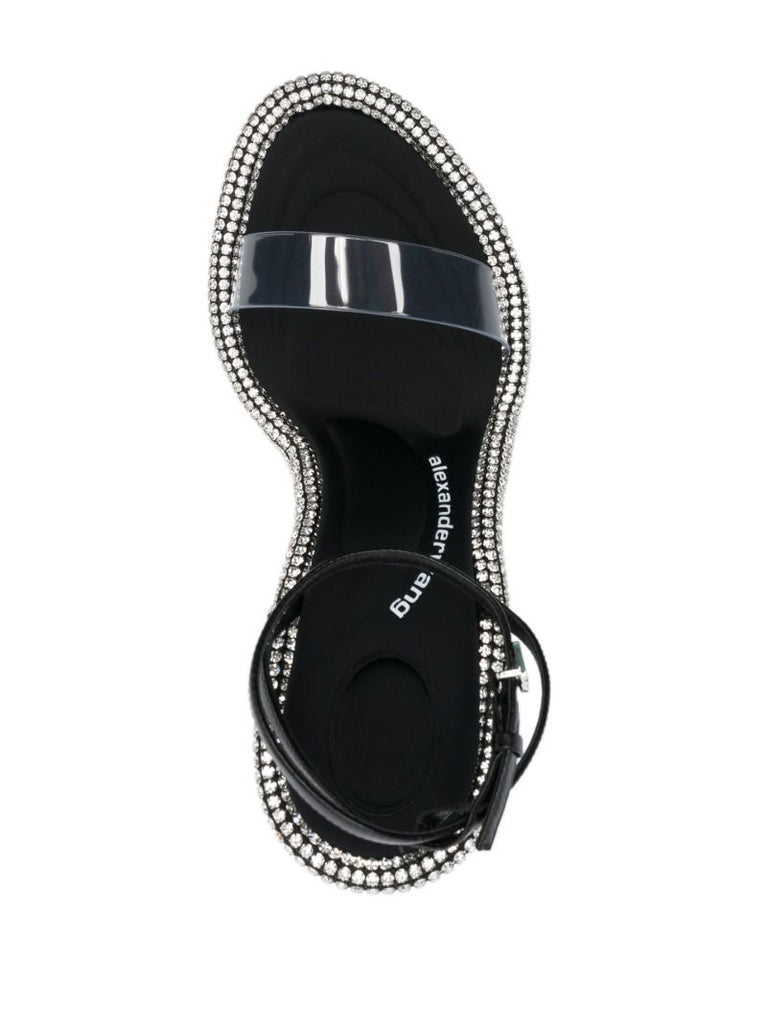 Black Nima 105 Leather Sandals