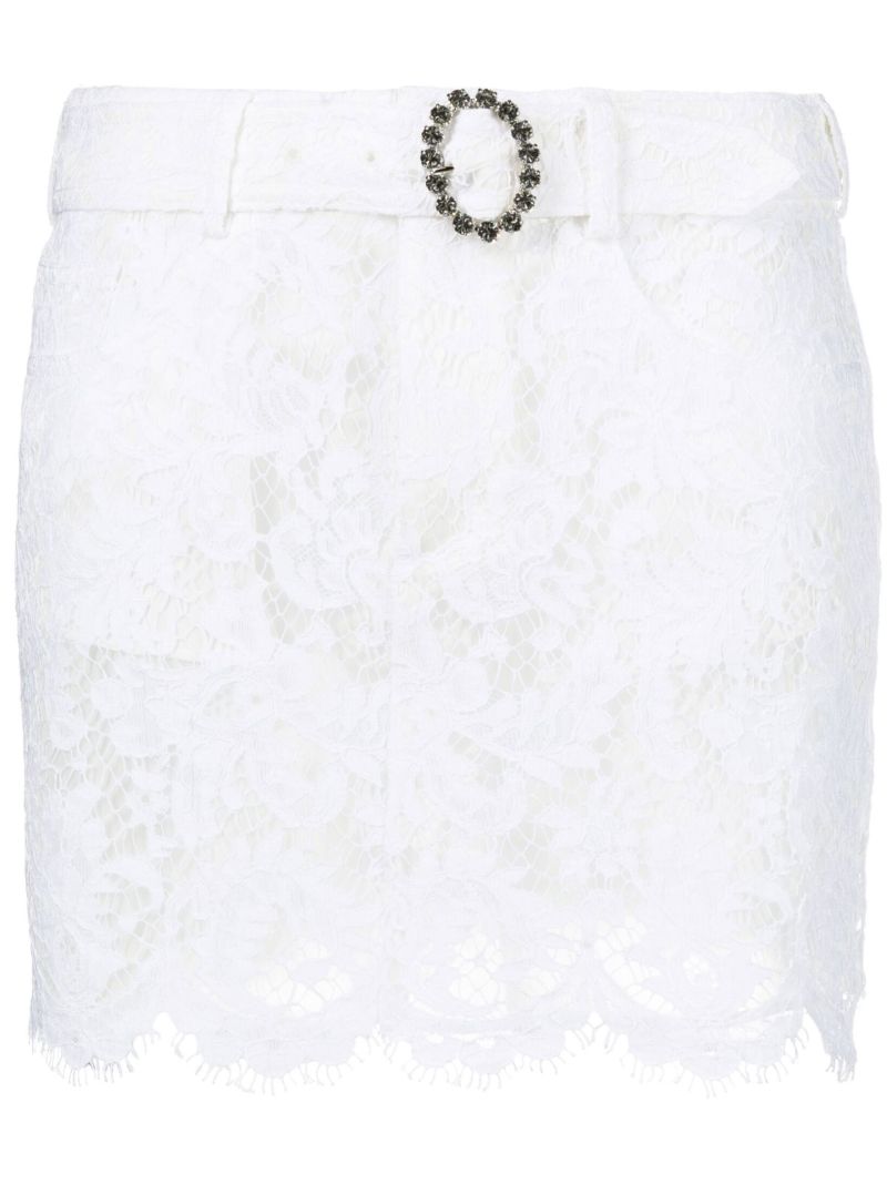 White Lace Mini Skirt