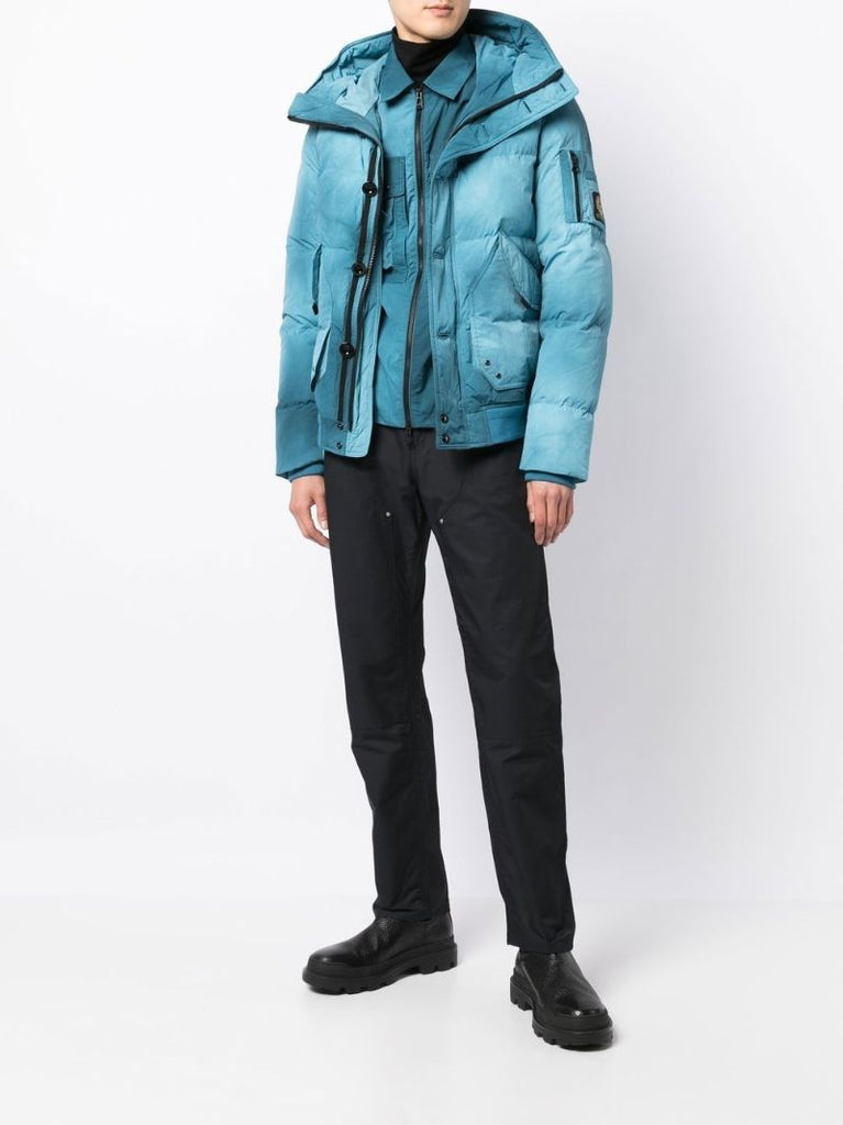 Blue Radar Hooded Padded Jacket