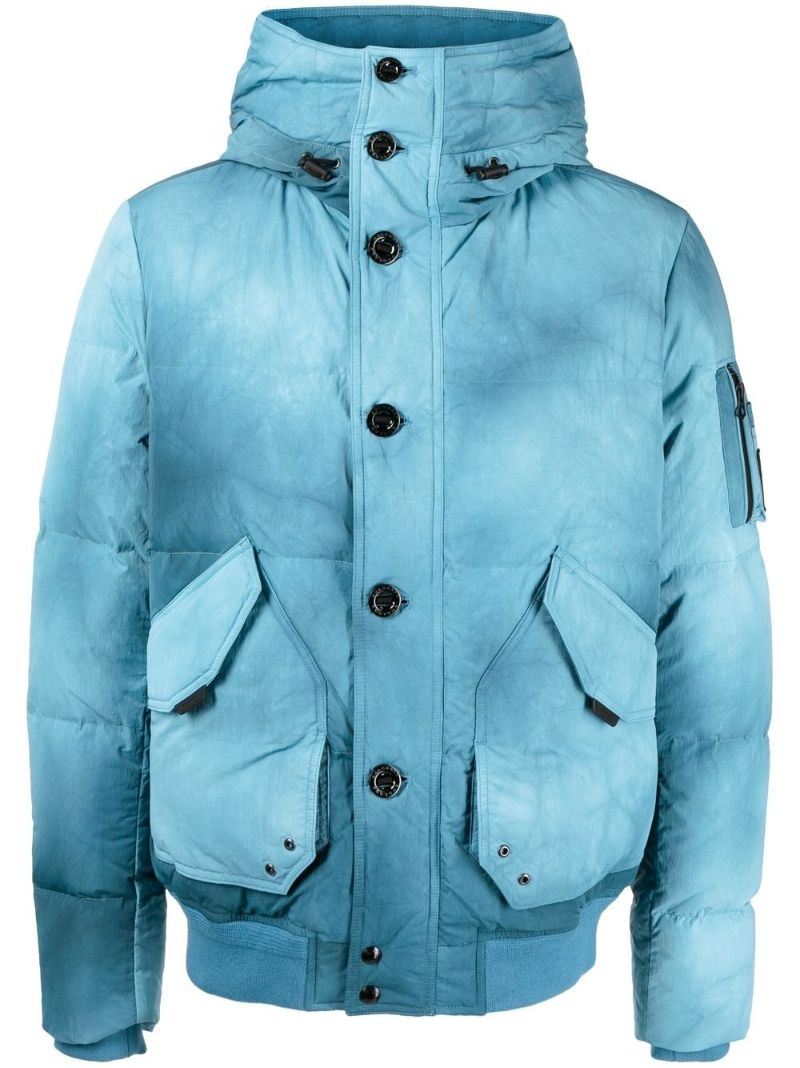 Blue Radar Hooded Padded Jacket
