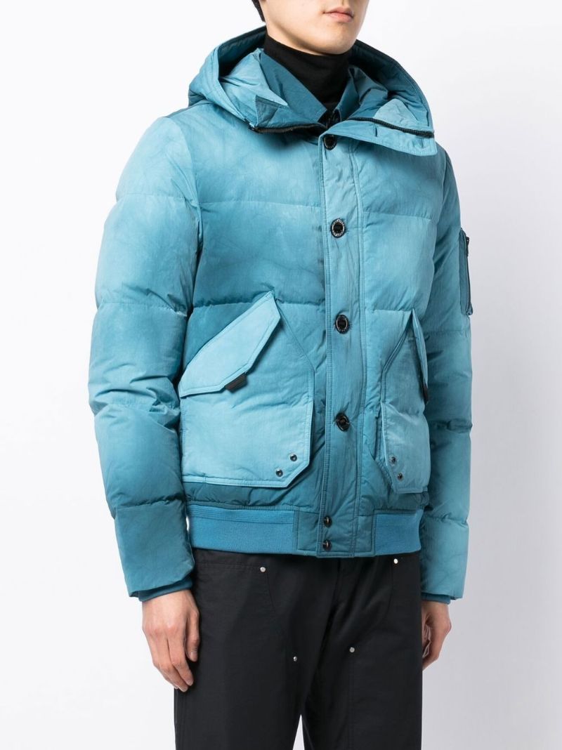 Blue Radar Hooded Padded Jacket