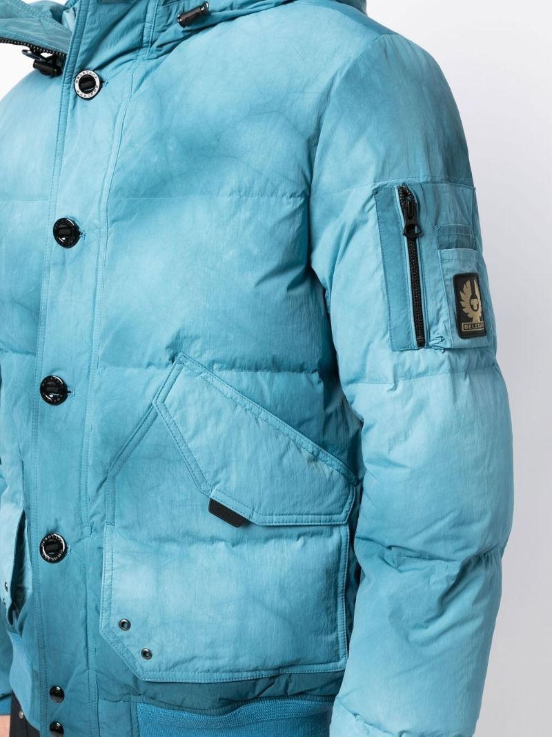 Blue Radar Hooded Padded Jacket