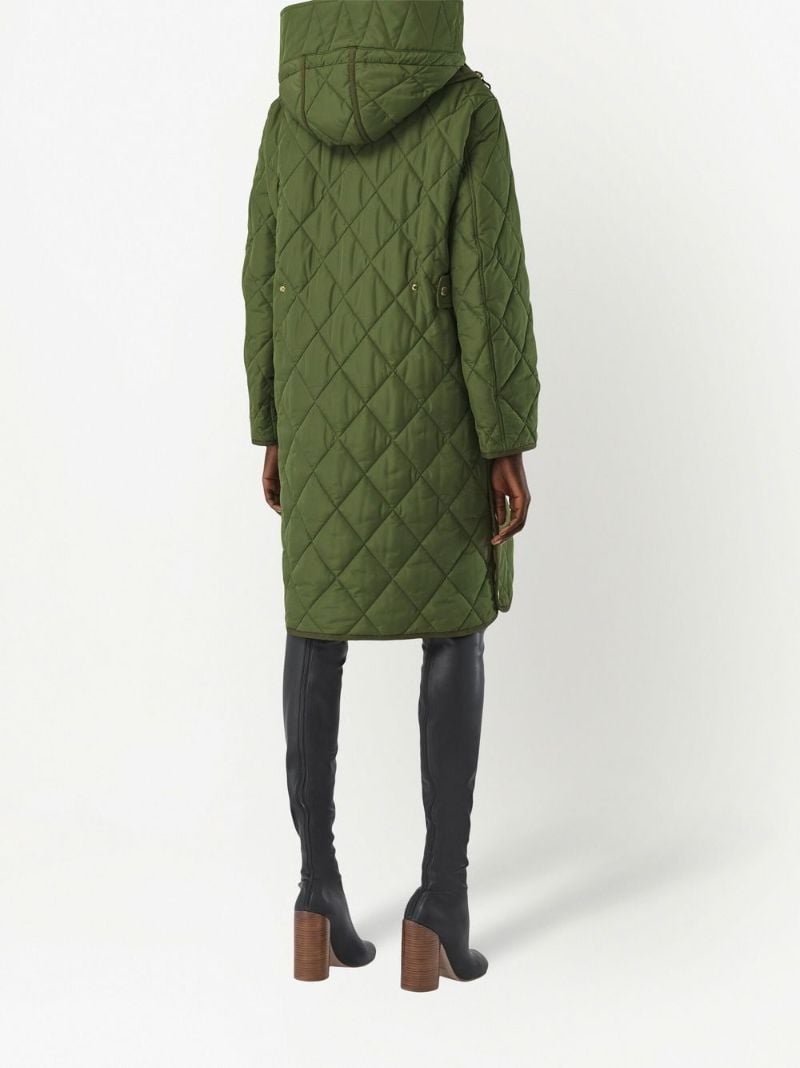 Green Parkgate Quilted Parka Coat