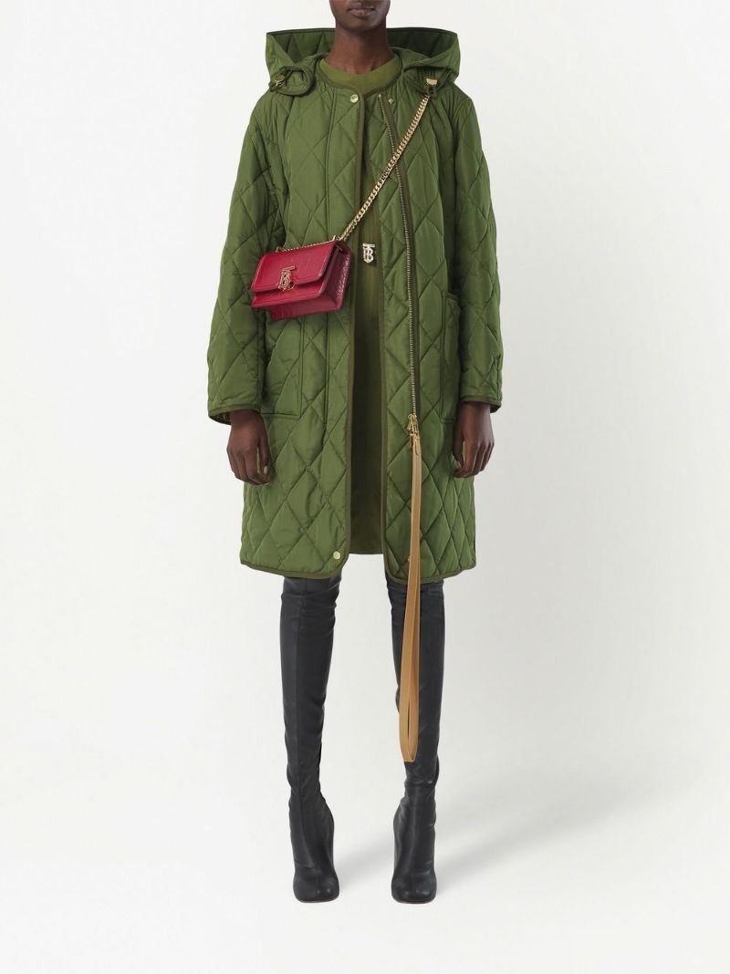 Green Parkgate Quilted Parka Coat