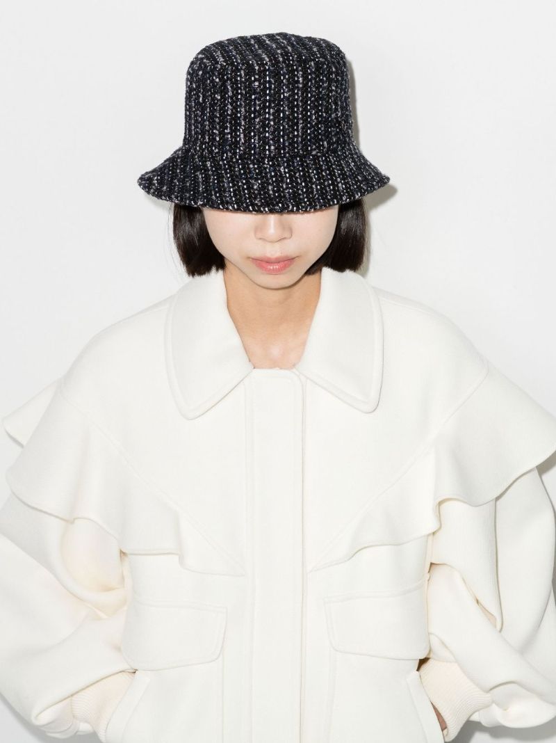 Black Jason Tweed Bucket Hat