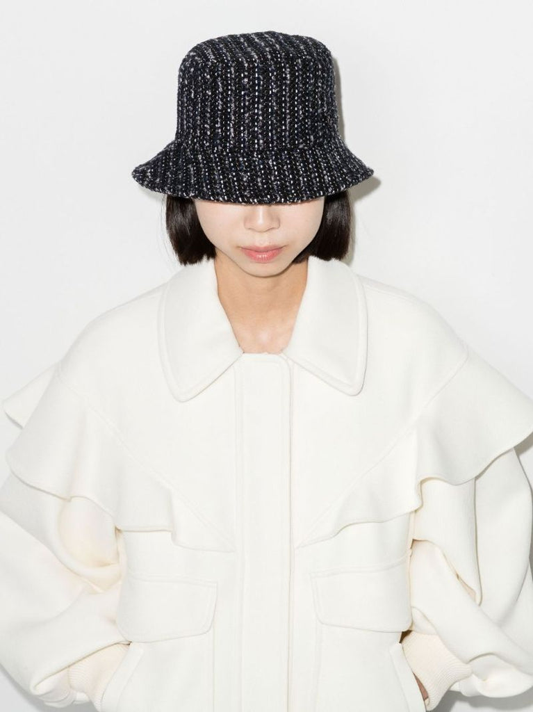 Black Jason Tweed Bucket Hat