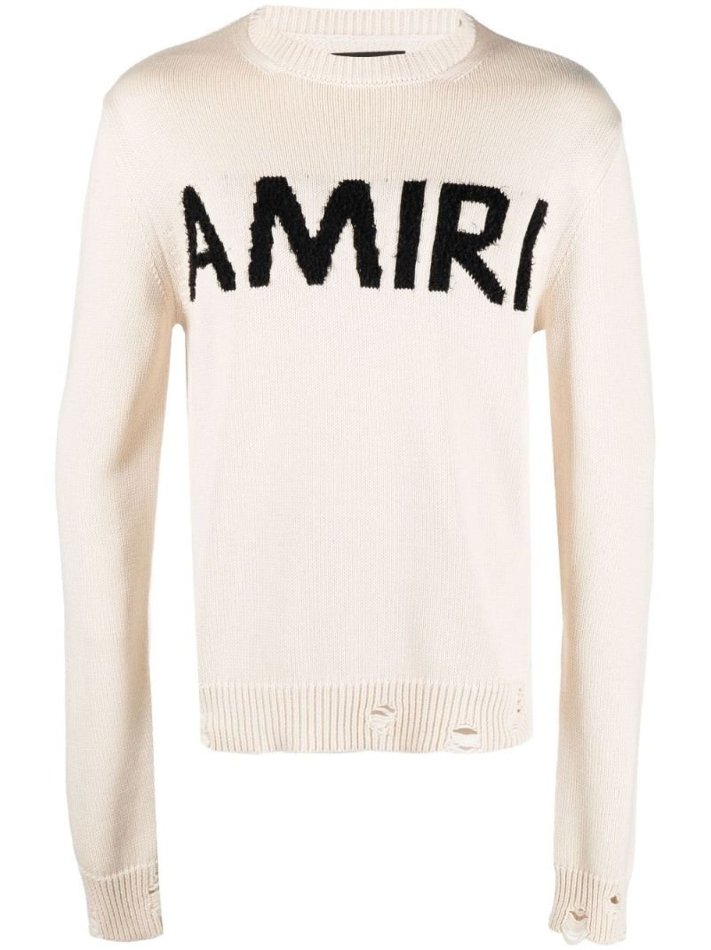 Neutral Logo Embroidered Sweater