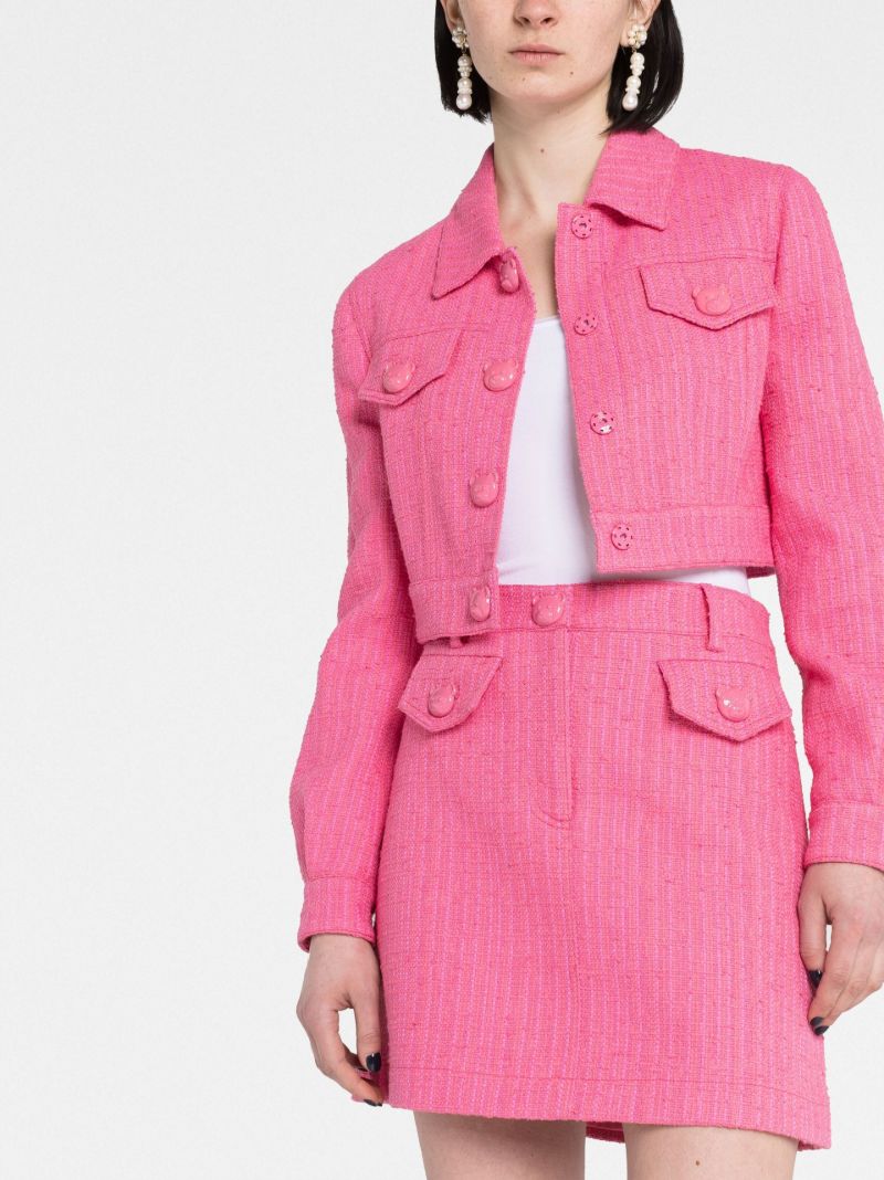 Pink Mini Tweed Skirt