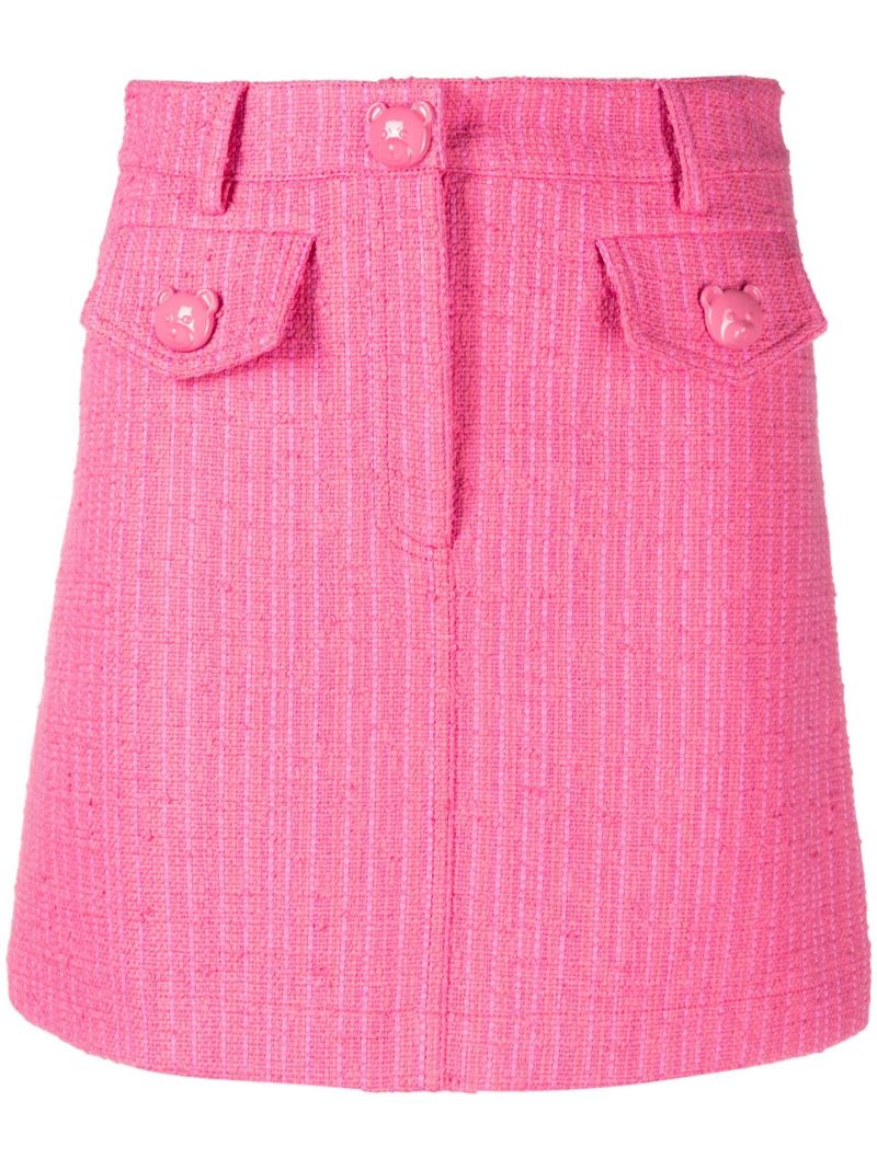 Pink Mini Tweed Skirt