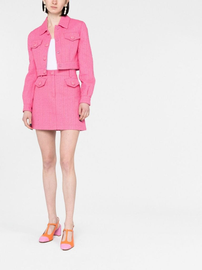 Pink Mini Tweed Skirt