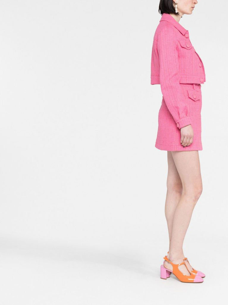 Pink Mini Tweed Skirt