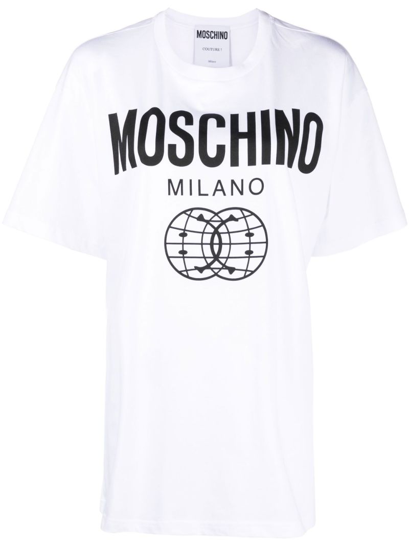 White Double Smile Logo T-shirt