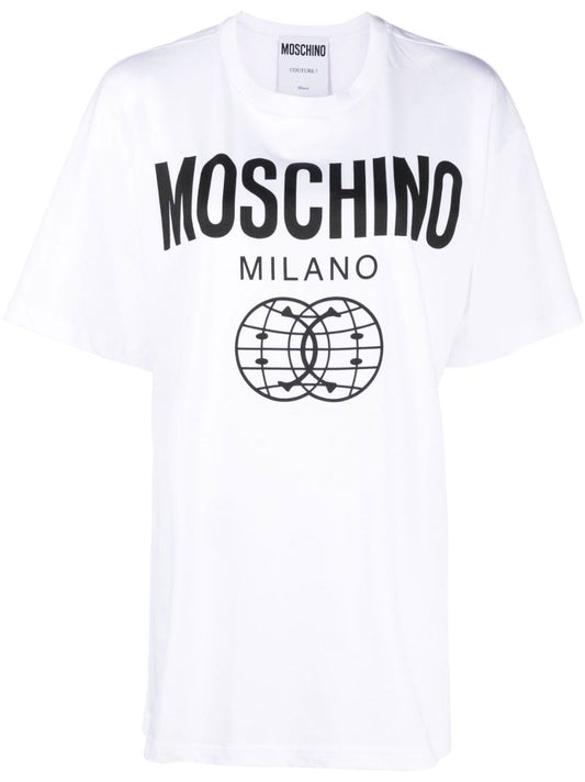 White Double Smile Logo T-shirt