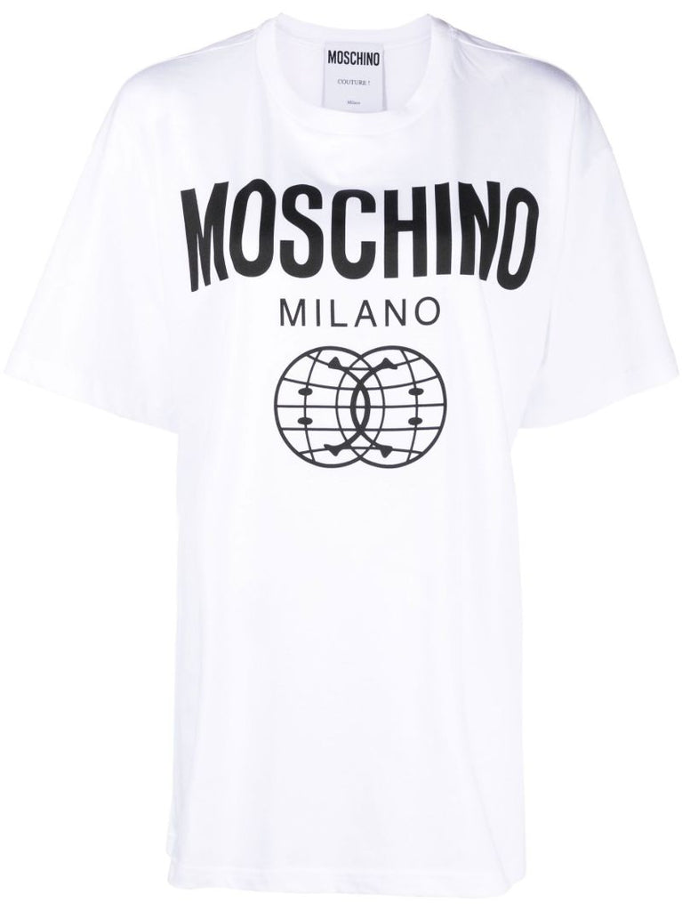 White Double Smile Logo T-shirt