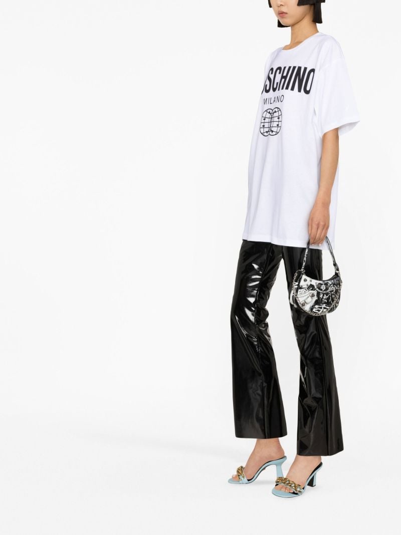 White Double Smile Logo T-shirt
