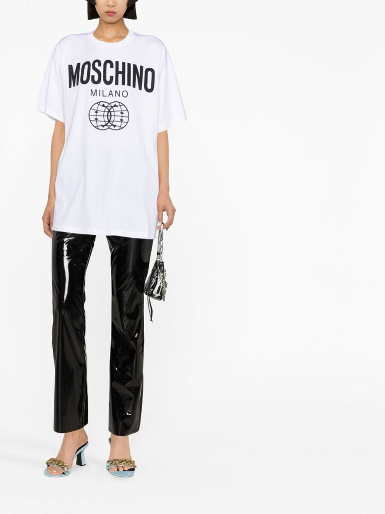 White Double Smile Logo T-shirt