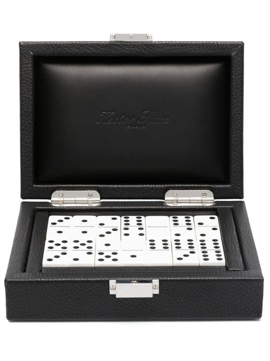 Black Double 6 Dominoes Set