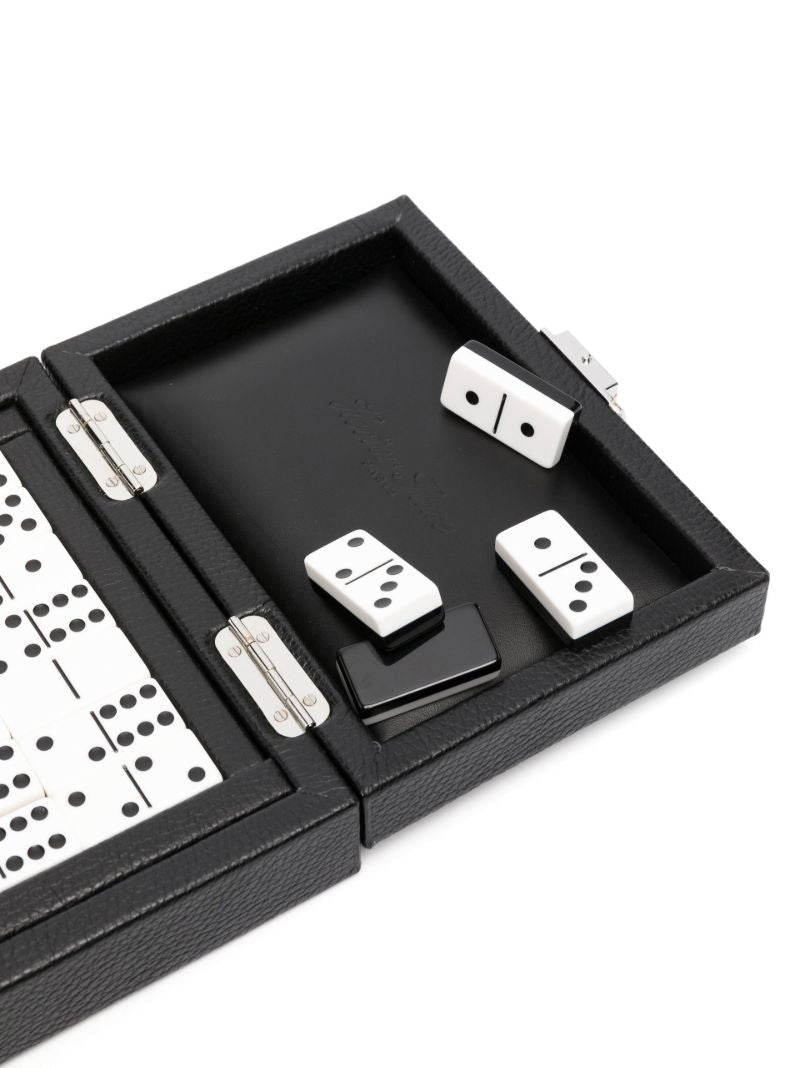 Black Double 6 Dominoes Set