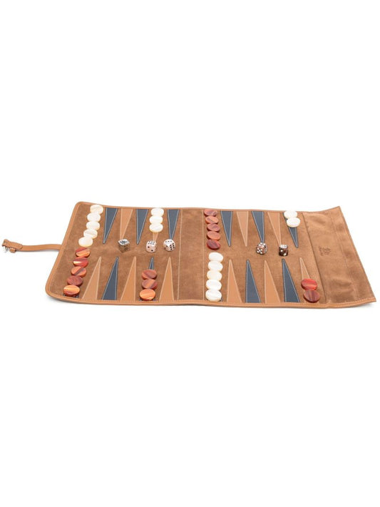 Brown Victor Travel Backgammon Set