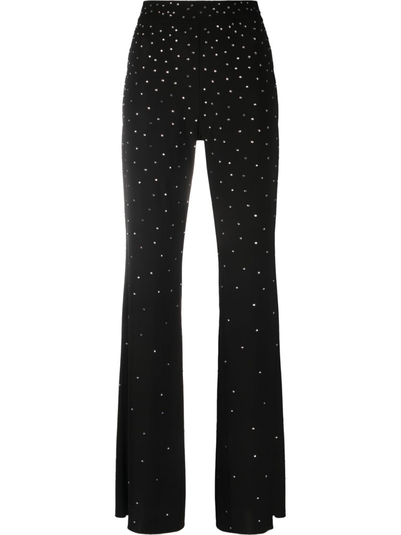 Black Gaia Crystal Flared Trousers