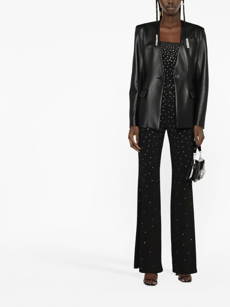 Black Gaia Crystal Flared Trousers