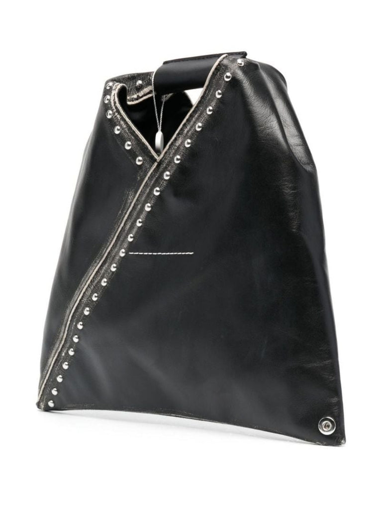 Black Mini Japanese Studded Leather Tote Bag
