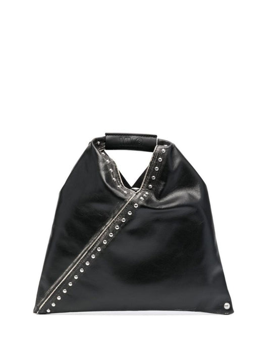 Black Mini Japanese Studded Leather Tote Bag