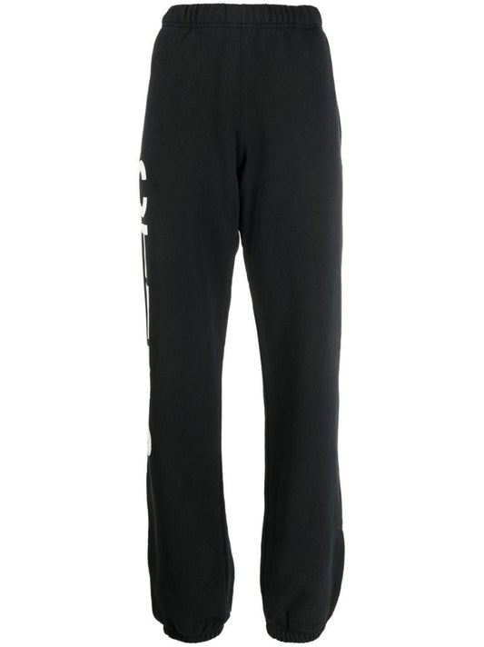 Black Logo Organic Cotton Track Pants