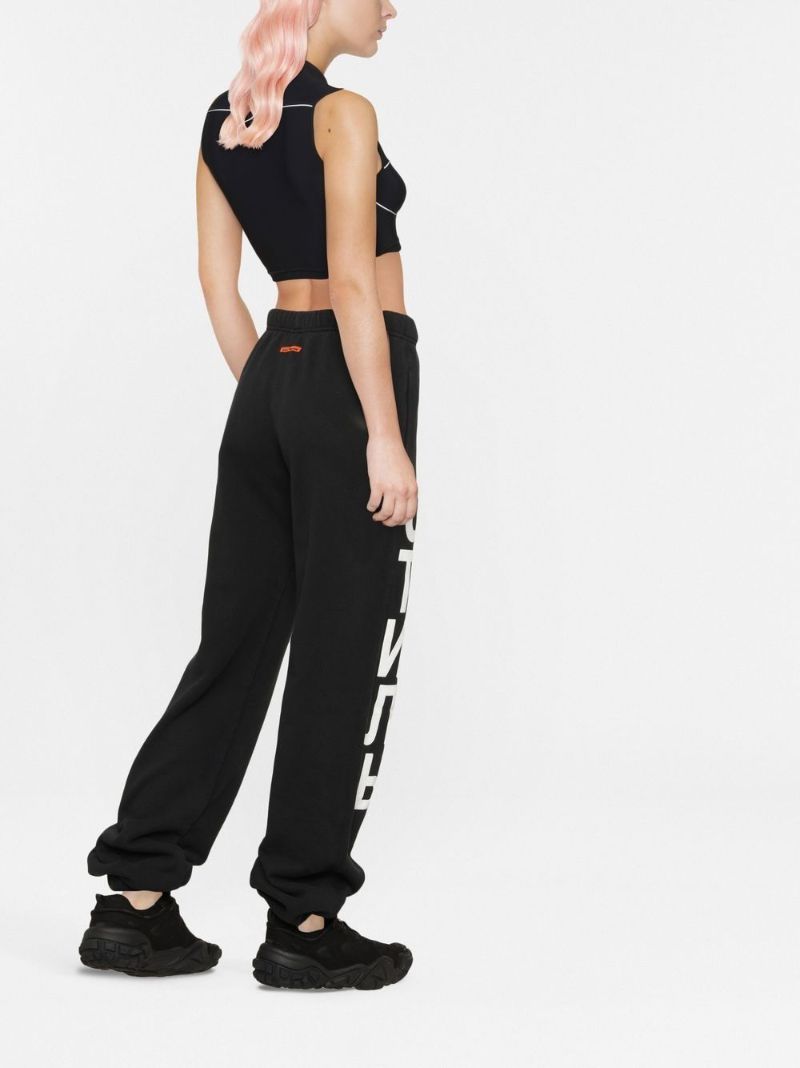 Black Logo Organic Cotton Track Pants