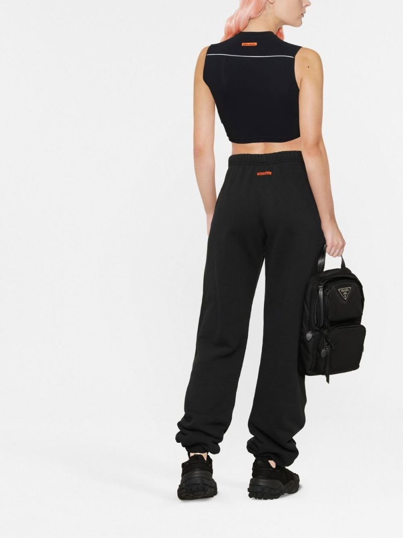 Black Logo Organic Cotton Track Pants