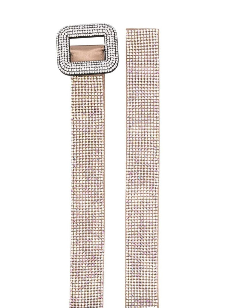 Neutral Crystal-embellished Belt