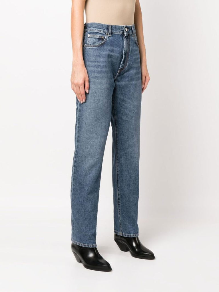 Blue Straight Leg Jeans