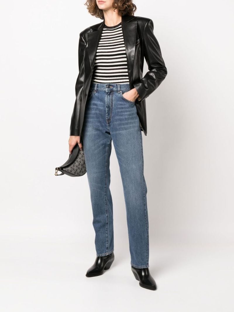Blue Straight Leg Jeans