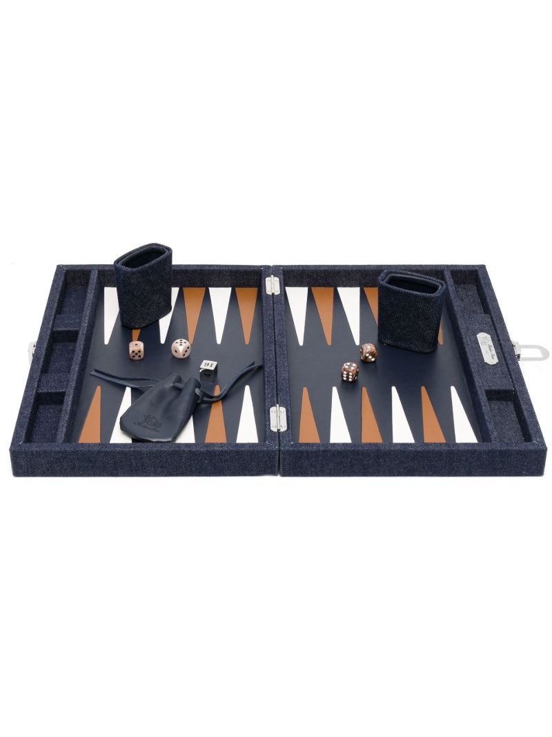 Blue Daniel Medium Backgammon Set