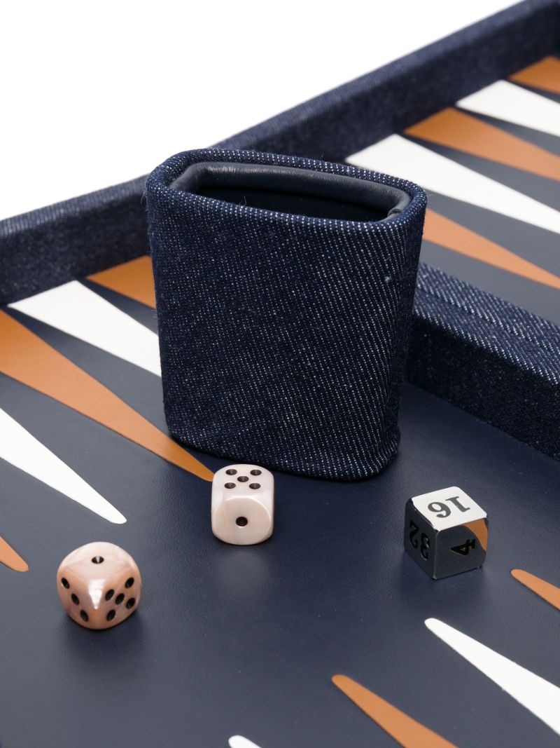 Blue Daniel Medium Backgammon Set
