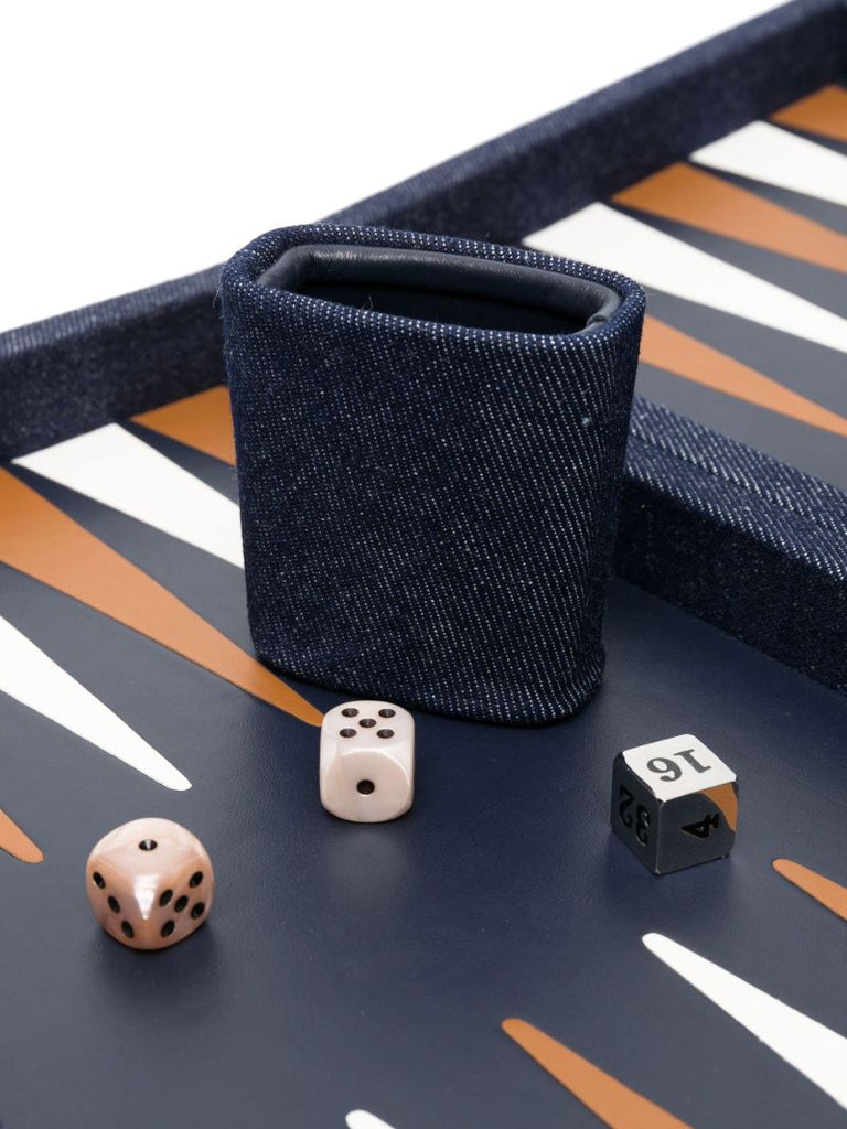 Blue Daniel Medium Backgammon Set