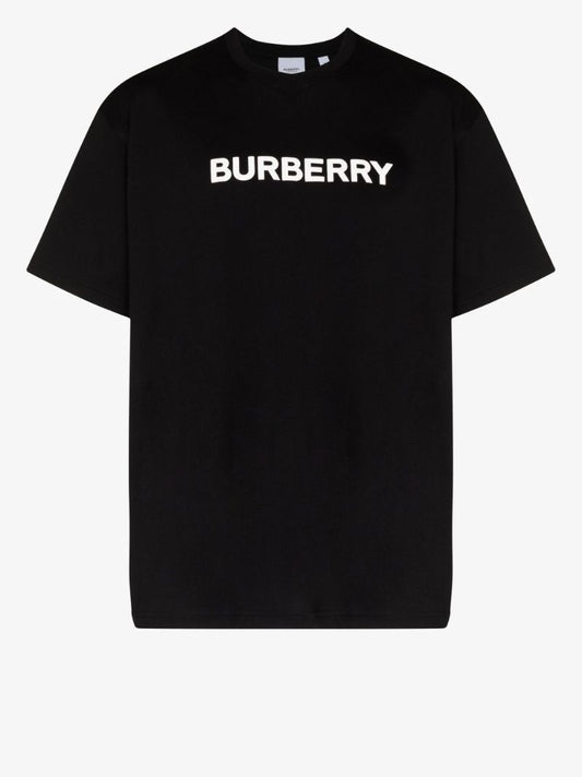 Black Harriston Logo Print Cotton T-shirt