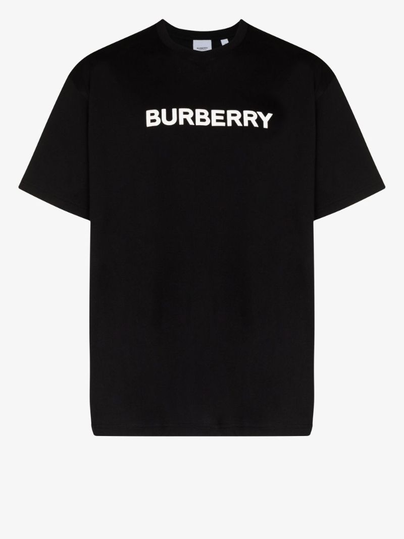 Black Harriston Logo Print Cotton T-shirt