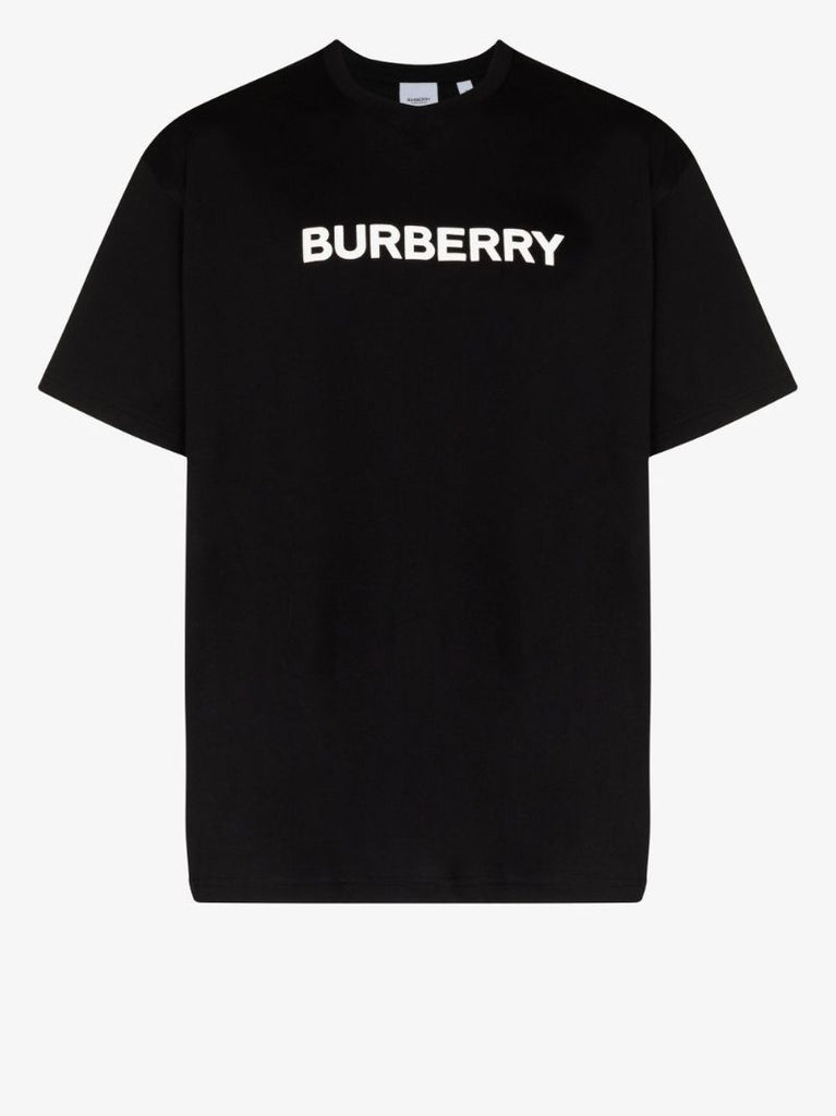 Black Harriston Logo Print Cotton T-shirt