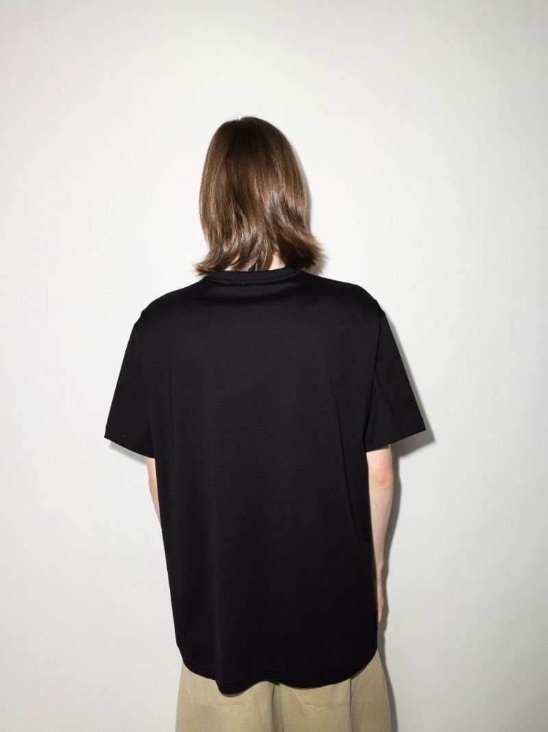 Black Harriston Logo Print Cotton T-shirt