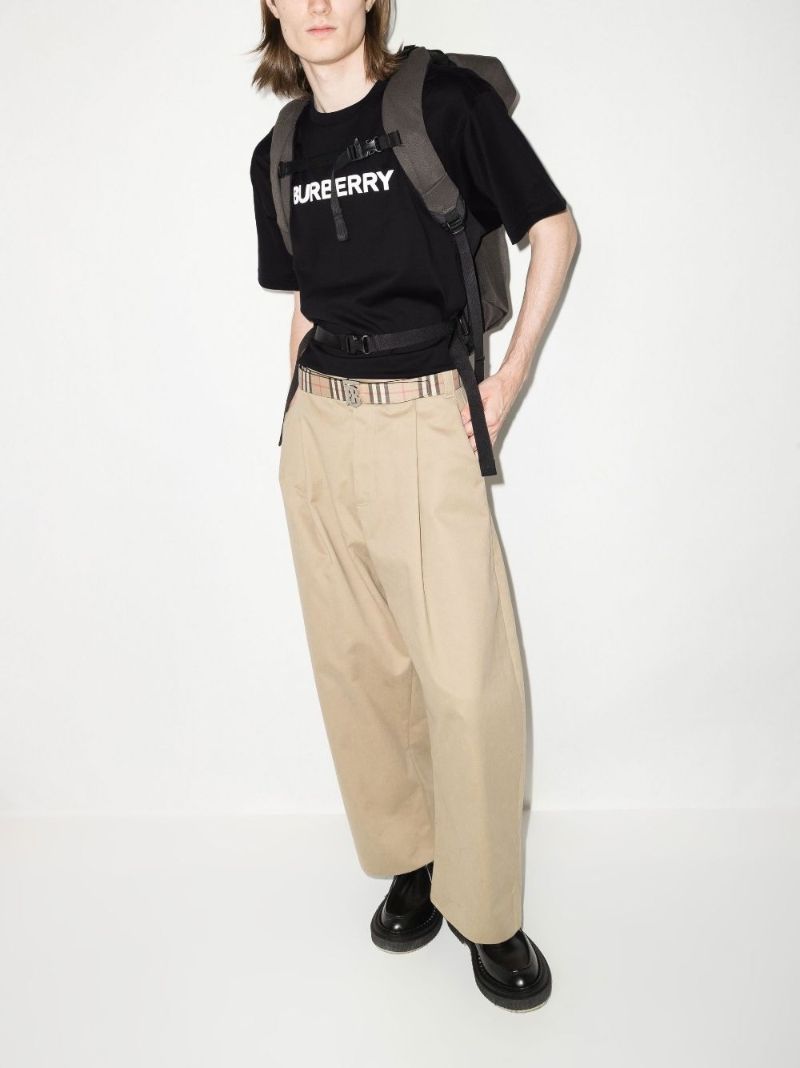 Black Harriston Logo Print Cotton T-shirt