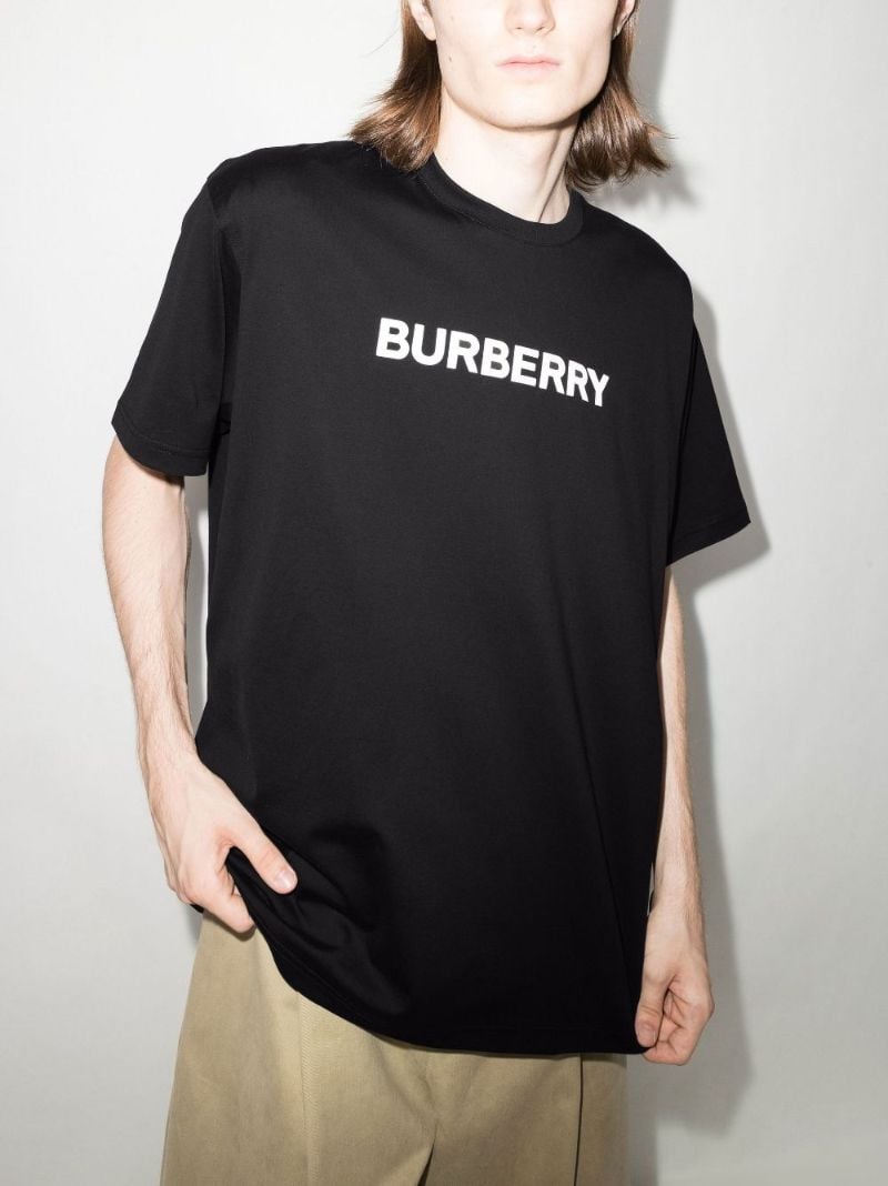 Black Harriston Logo Print Cotton T-shirt