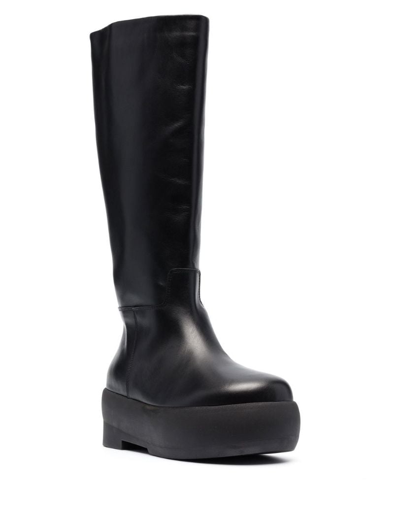 Black Gia 16 Leather Knee-high Boots