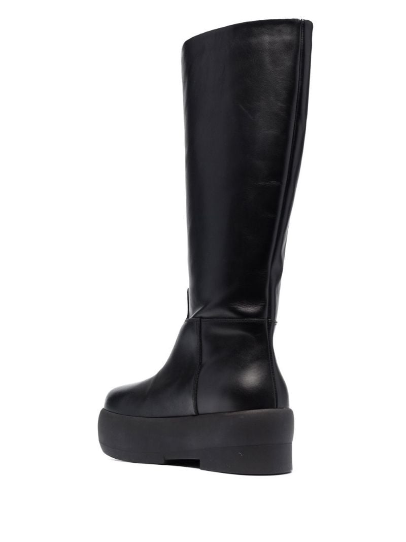 Black Gia 16 Leather Knee-high Boots