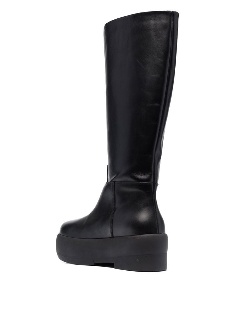 Black Gia 16 Leather Knee-high Boots