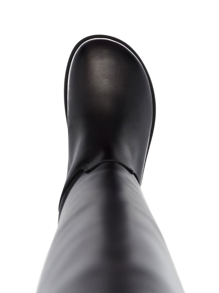 Black Gia 16 Leather Knee-high Boots