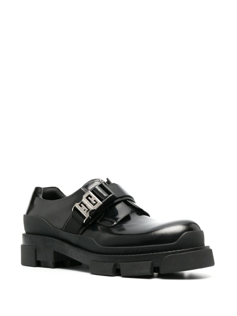 Black Terra Buckle Derby Shoes