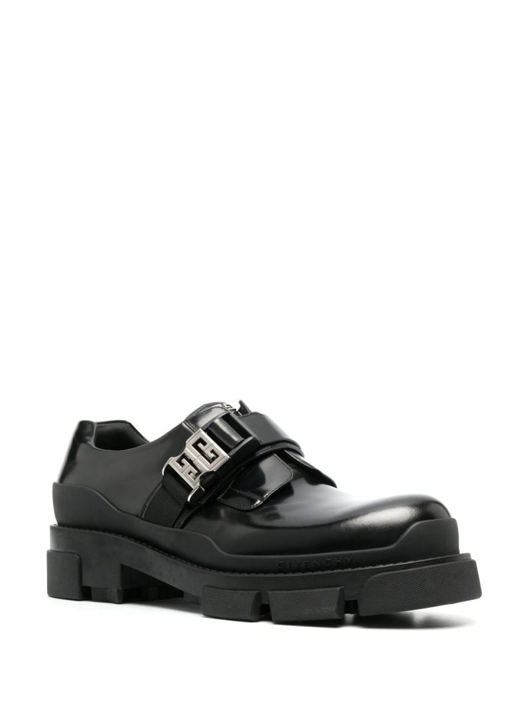 Black Terra Buckle Derby Shoes